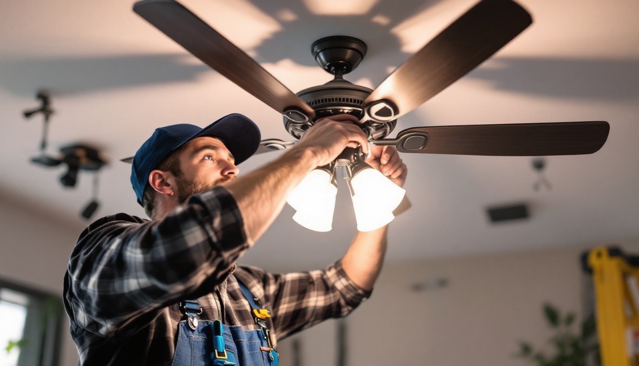 Professional ceiling fan installation